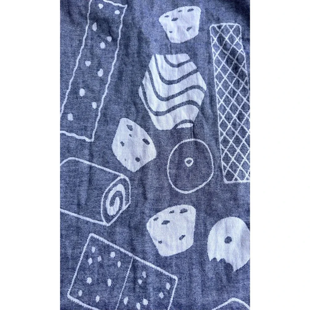 Little Debbie Beach Towel Snack Cakes Promo Towel Blue White Collectible McKee